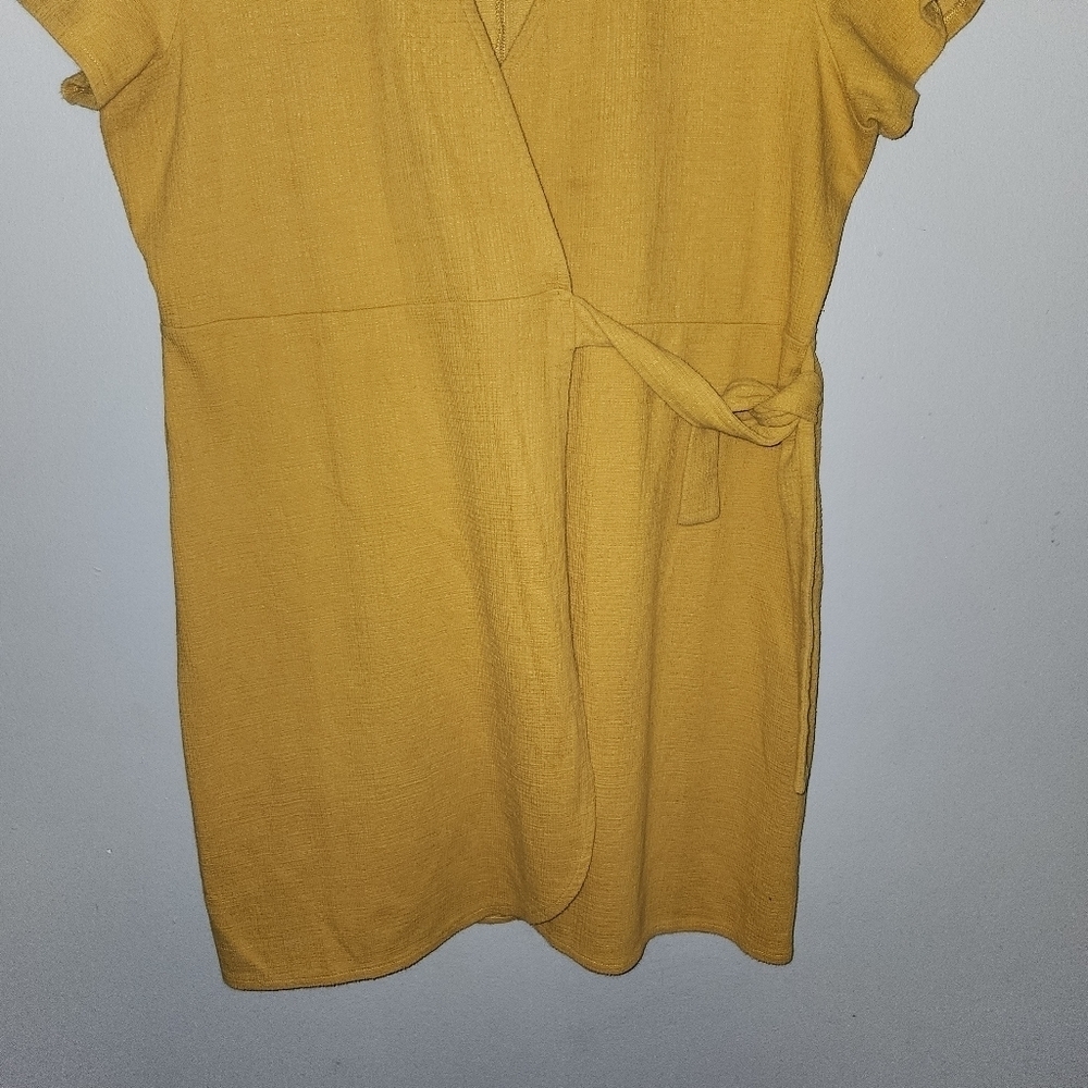 J. Crew women's wrap mini dress size XXL yellow - Picture 3 of 8
